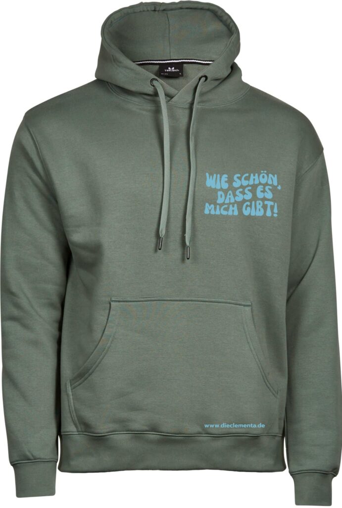 grüner Hoodie mit Aufdruck vorne – Bild 4