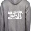 grauer Hoodie mit Aufdruck hinten