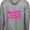 grauer Hoodie mit Aufdruck hinten – Bild 4