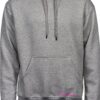 grauer Hoodie mit Aufdruck hinten – Bild 5