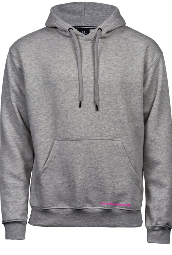 grauer Hoodie mit Aufdruck hinten – Bild 5