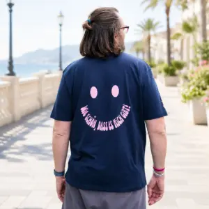 dunkelblaues T-Shirt SMILE