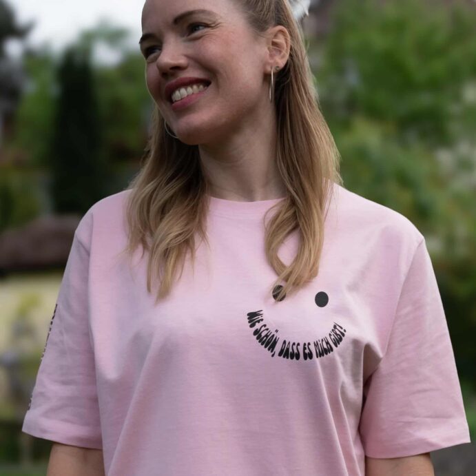 rosa T-Shirt SMILE – Bild 3