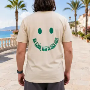 beiges T-Shirt SMILE