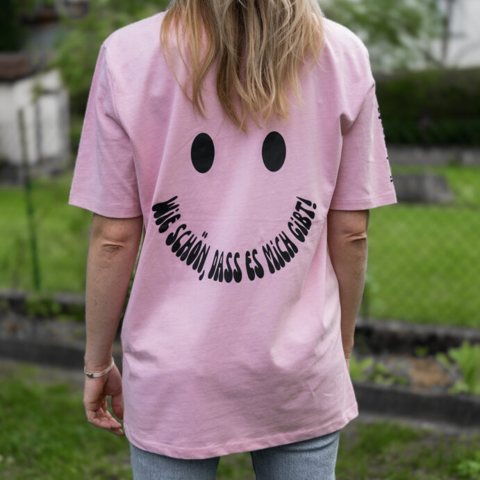 rosa T-Shirt SMILE – Bild 2