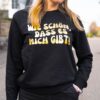 schwarzes Sweatshirt mit Aufdruck vorne