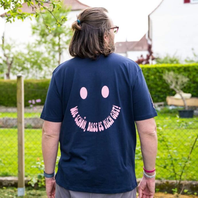 dunkelblaues T-Shirt SMILE