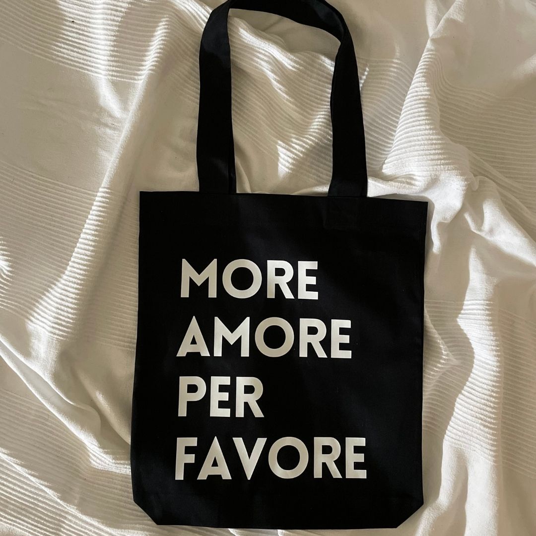 Baumwolltasche MORE AMORE PER FAVORE
