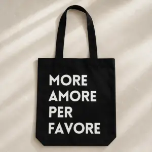 Baumwolltasche MORE AMORE PER FAVORE
